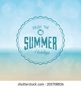 abstract summer label on a special background