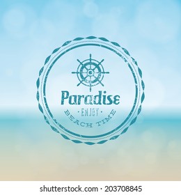abstract summer label on a special background