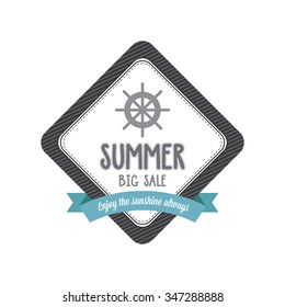 Abstract summer label on a white background