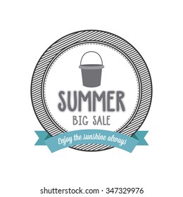 Abstract summer label on a white background