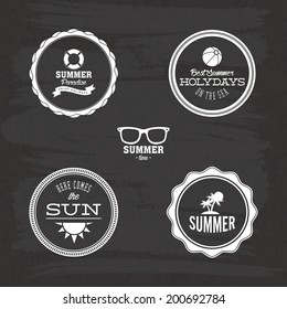 abstract summer labels on a special background