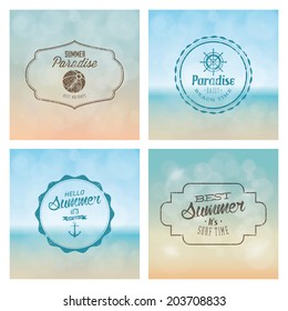 abstract summer labels on a special background