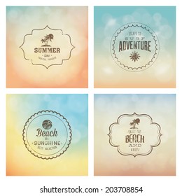 abstract summer labels on a special background
