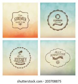 abstract summer labels on a special background