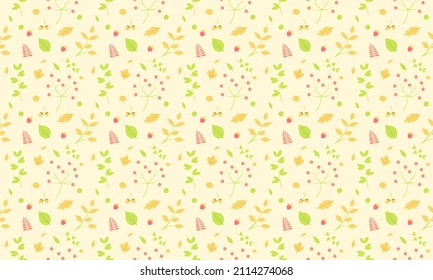 Abstract Summer Leaves Seamless Pattern, Suitable for Print, wallpaper, decoration, etc