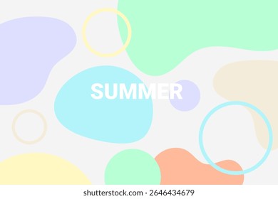 Abstract Summer Liquid Pattern Background with Vibrant Fluid Shapes. Vector Illustration