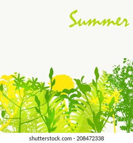 Abstract Summer Natural Background Vector Illustration