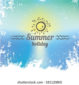 abstract summer paradise beach background . vector hello summer illustration. summer holiday.