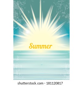 abstract summer paradise beach background . vector hello summer illustration. summer holiday.