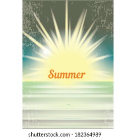 abstract summer paradise beach background . vector hello summer illustration. summer holiday.