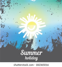 abstract summer paradise beach background . vector hello summer illustration. summer holiday.
