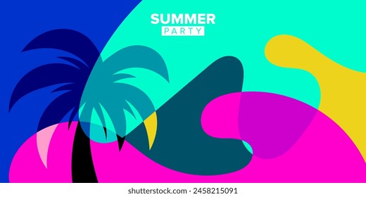abstract summer party background template