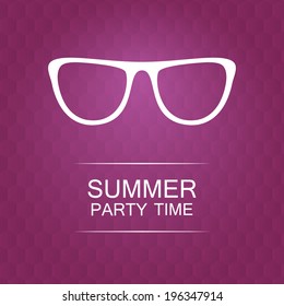 Abstract Summer Party Card, Cover or Flyer Template - Vector Design Concept