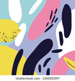 Abstract summer pattern for decor in modern style. Hand drawn modern pattern for posters, cards, t-shirts.