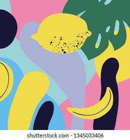 Abstract summer pattern for decor in modern style. Hand drawn modern pattern for posters, cards, t-shirts.