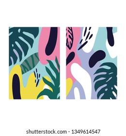 Abstract summer pattern for decor in modern style. Hand drawn modern pattern for posters, cards, t-shirts.