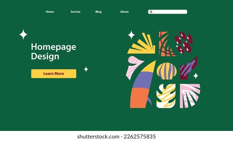 Abstract Summer Pattern Website Design