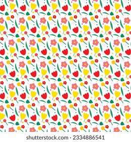 Abstract summer red and yellow surface pattern design