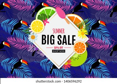 Abstract Summer Sale Background. Vector Illustration EPS10