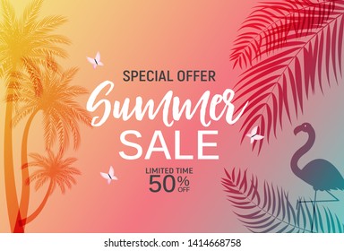 Abstract Summer Sale Background. Vector Illustration EPS10