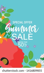 Abstract Summer Sale Background. Vector Illustration EPS10