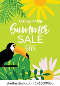 Abstract Summer Sale Background. Vector Illustration EPS10