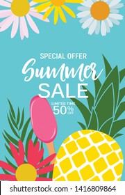 Abstract Summer Sale Background. Vector Illustration EPS10