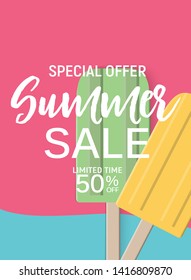 Abstract Summer Sale Background. Vector Illustration EPS10