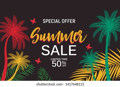 Abstract Summer Sale Background. Vector Illustration EPS10