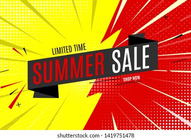Abstract Summer Sale Background. Vector Illustration EPS10