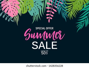 Abstract Summer Sale Background. Vector Illustration EPS10