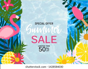 Abstract Summer Sale Background. Vector Illustration EPS10