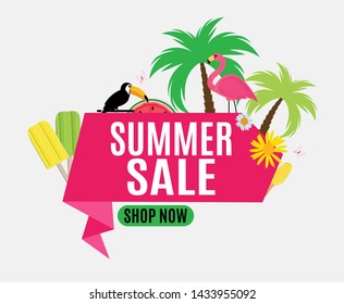 Abstract Summer Sale Background. Vector Illustration EPS10