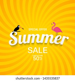 Abstract Summer Sale Background. Vector Illustration EPS10