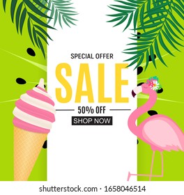 Antecedentes de la venta de verano abstracta. Ilustración de vectores EPS10
