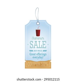 Abstract summer sale object on a white background