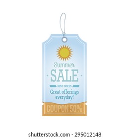 Abstract summer sale object on a white background