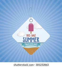 Abstract summer sale object on a special background