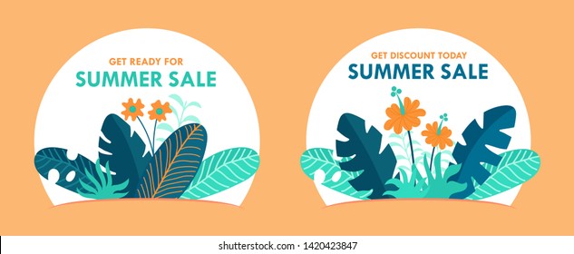 Abstract Summer Sale Poster, Banner Vector illustration and design for Sale Poster or Brochure, Seasonal design