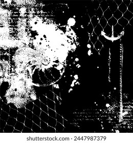 Abstract summer scrapbook paper design. Creative hand drawn sea background. Grunge graphics universal use