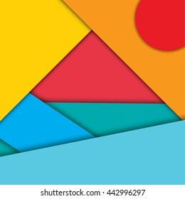 Abstract Summer sea modern shape material design style. Material design for background or wallpaper. Eps10 vector illustration. 