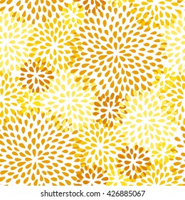 Abstract summer seamless pattern with dandelions. Doodle style. Vector illustration.