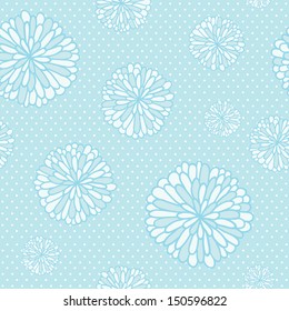 Abstract summer seamless pattern with floral background