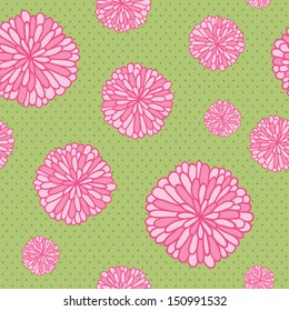 Abstract summer seamless pattern with floral background 