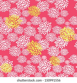 Abstract summer seamless pattern with floral background 