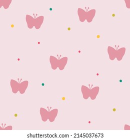 Resumen del patrón fluido del verano. Forma simple de mariposa. Ilustración vectorial de color para impresión, decoración, textil, diseño de marca.