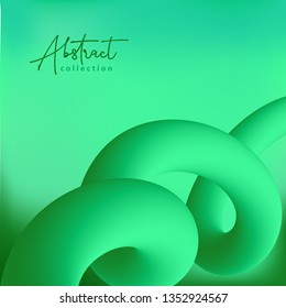 Abstract summer, spring green vector trendy background with fluid gradient 3d shapes, liquid colors. Isolated design elements. Lava lamp. For covers, card, poster or presentation
