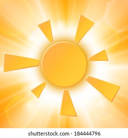 Abstract summer sun. Vector illustration