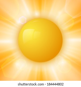 Abstract summer sun. Vector illustration