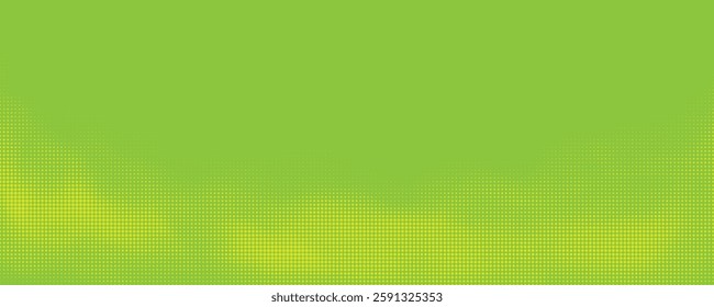 Abstract summer texture with green and yellow dots. Trendy halftone background. Dotted smoke clouds retro style.